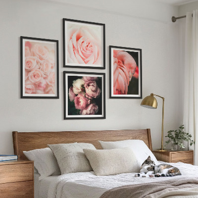 Multi-piece wall decor set Pastel pink flamingos