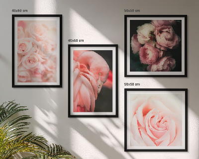 Multi-piece wall decor set Pastel pink flamingos