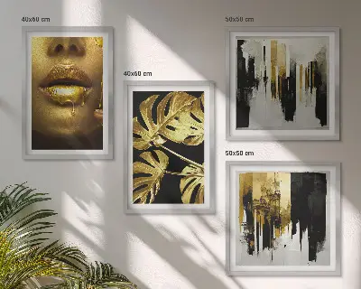 Abstract leaf wall art set multi-piece decorative painting