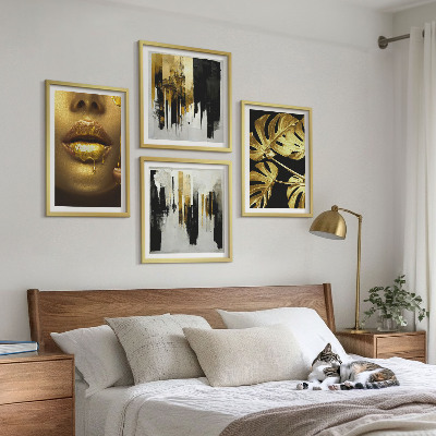 Multi-piece wall decor set Abstract leaf painting