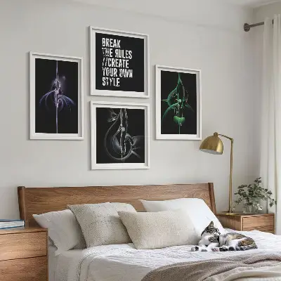 Multi-piece wall decor set Abstract black patterns
