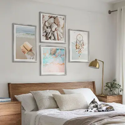 Multi-piece wall decor set boho sea shell design