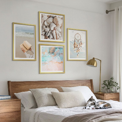 Multi-piece wall decor set Sea shells boho book