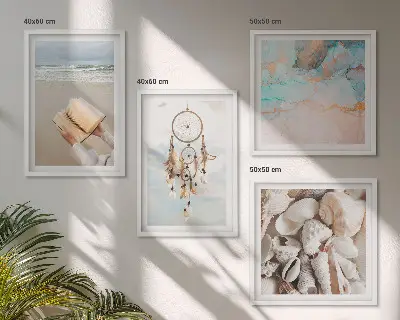 Multi-piece wall decor set boho sea shell design