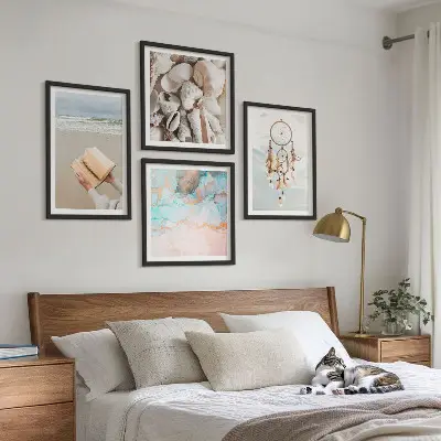 Multi-piece wall decor set boho sea shell design