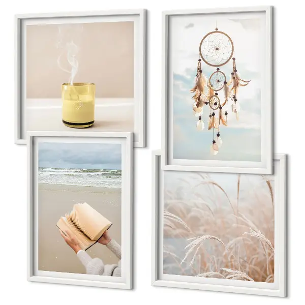 Multi-piece wall decor set summer landscapes in boho style