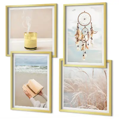 Multi-piece wall decor set summer landscapes in boho style