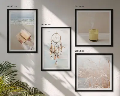 Multi-piece wall decor set summer landscapes in boho style