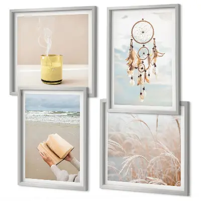 Multi-piece wall decor set summer landscapes in boho style