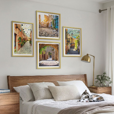 Wall art set Charming streets with stones