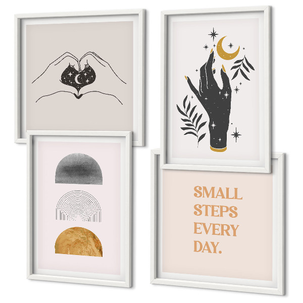 Multi-piece wall decor set Minimalist boho illustrations