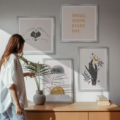 Multi-piece wall decor set Minimalist boho illustrations