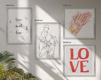 Multi-piece wall decor set Family illustrations house signs
