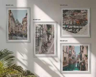 The Charming Streets of Port Cities Wall Art set of 4 pieces