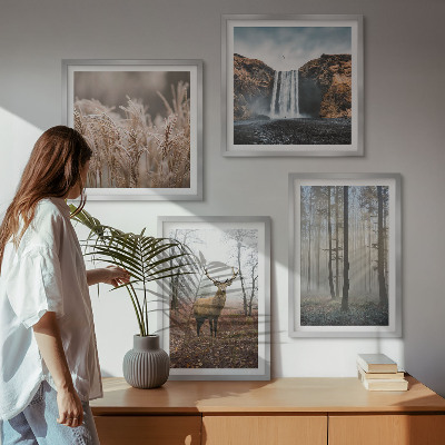 Multi-piece wall decor set Forest landscapes of wild nature