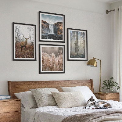 Multi-piece wall decor set Forest landscapes of wild nature