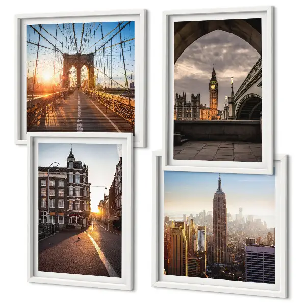 London view wall art set multi-piece canvas painting collection