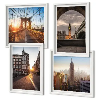 London view wall art set multi-piece canvas painting collection