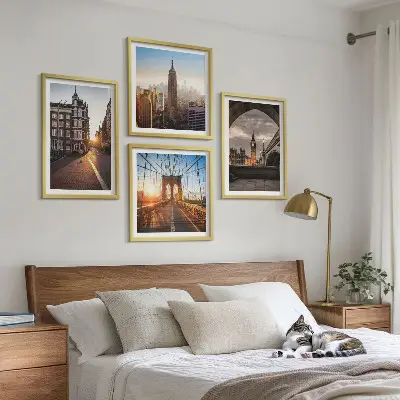 Multi-piece wall decor set London view painting set
