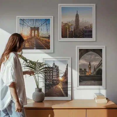 London view wall art set multi-piece canvas painting collection