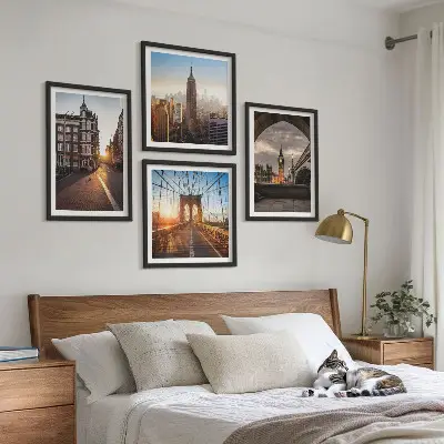 Multi-piece wall decor set London view painting set