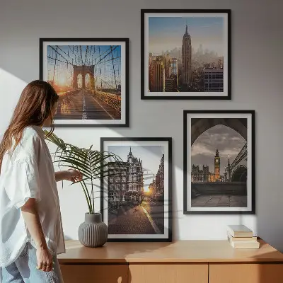 London view wall art set multi-piece canvas painting collection