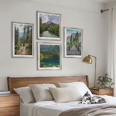 Multi-piece wall decor set Mountains, lakes, forests, paths