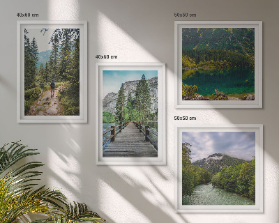 Multi-piece wall decor set Mountains, lakes, forests, paths