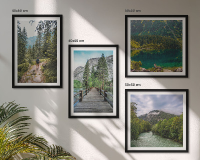 Multi-piece wall decor set Mountains, lakes, forests, paths
