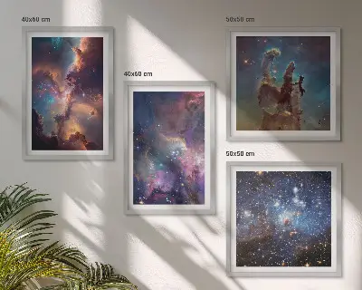 Cosmic starscapes wall art set of 4 pieces