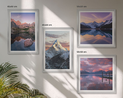 Wall art set Mountain landscapes in the background