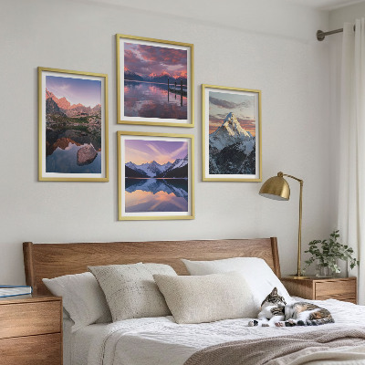 Wall art set Mountain landscapes in the background