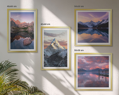 Wall art set Mountain landscapes in the background