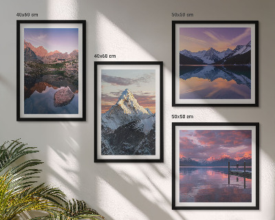 Wall art set Mountain landscapes in the background