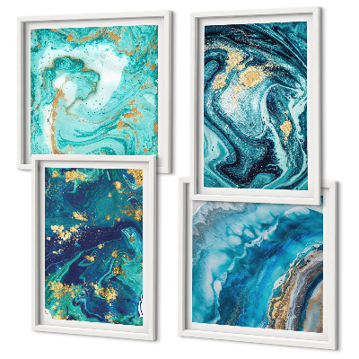 Multi-piece wall decor set Decorative paint abstractions