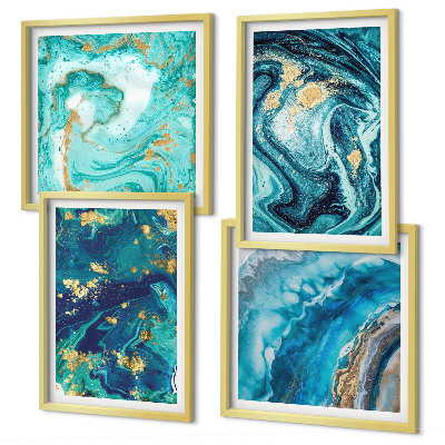 Multi-piece wall decor set Decorative paint abstractions