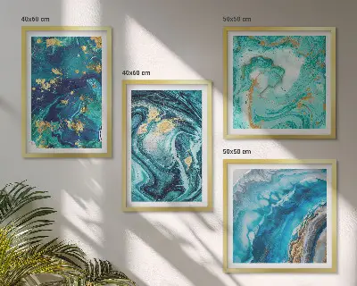 Multi-piece wall decor set abstract decorative paintings