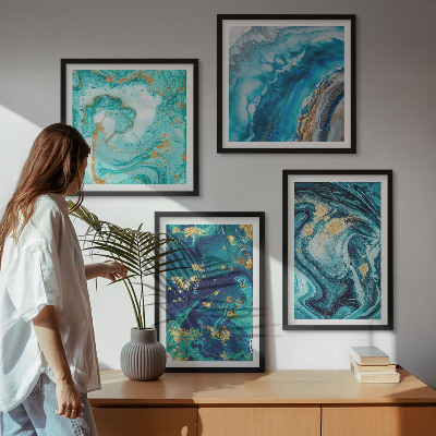 Multi-piece wall decor set Decorative paint abstractions