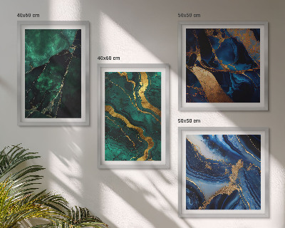 Set of 4 wall art pieces Elegant patterns on stones