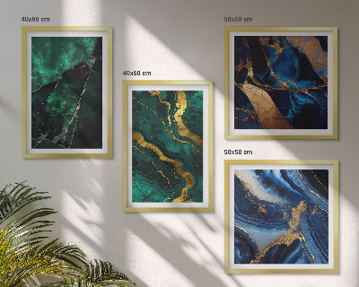 Set of 4 wall art pieces Elegant patterns on stones
