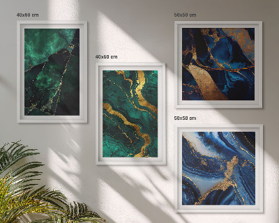 Set of 4 wall art pieces Elegant patterns on stones