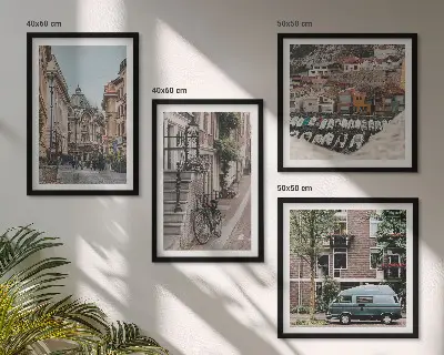 Multi-piece wall decor set City views of buildings