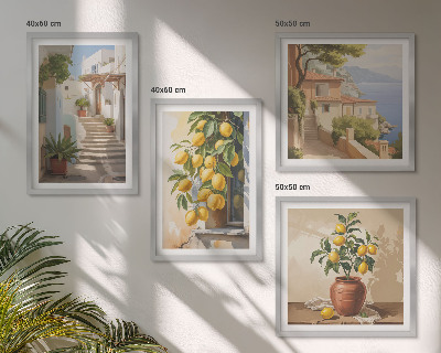 Wall art set Lemon Streets Sea View