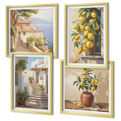 Wall art set Lemon Streets Sea View