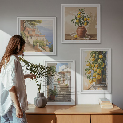 Wall art set Lemon Streets Sea View