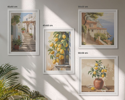 Wall art set Lemon Streets Sea View