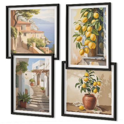 Wall art set Lemon Streets Sea View