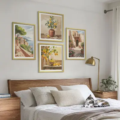 Citrus Fruits Wall Art set of 4 pieces