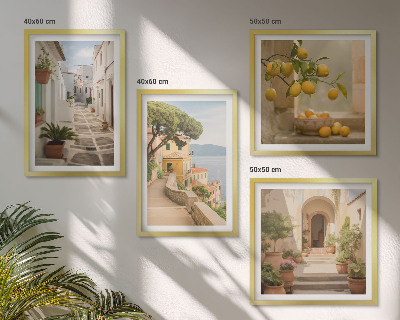 Multi-piece wall decor set Citrus tree in the seaside window