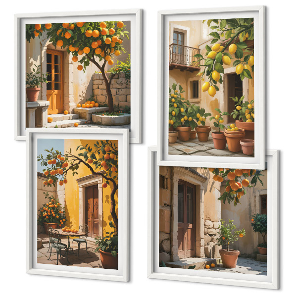 Multi-piece wall decor set Citrus fruits in the sun